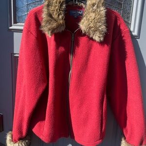 Women’s XL Red Vintage Tasha Polizzi Wool Coat